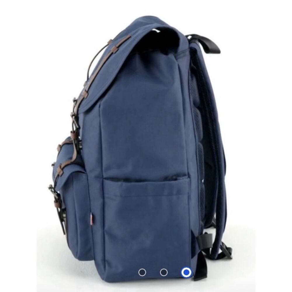 U.S. Polo Assn. Unisex Top Loader Flap Backpack, Water-Resistant, Navy Blue NWT - Picture 4 of 10